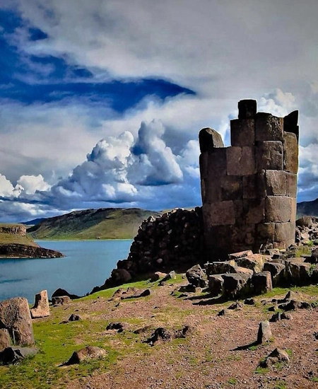 Sillustani tomb towers near Puno, Peru, showcasing ancient funerary structures and Andean landscape | Andean Travel Experience