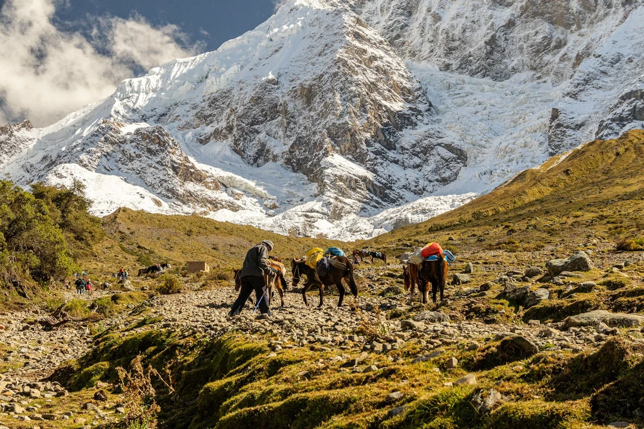 Mountain and Horses in Salkantay Trek in Peru activities and adventure | Andean Travel Experience