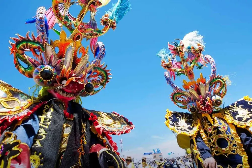 Traditional dancers performing at the Candelaria Festival in Puno, Peru | Andean Travel Experience