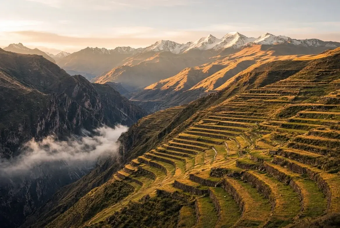 Inca Civilization Terraces and Rocks in Cusco Peru Mountain Landscape | Andean Travel Experience