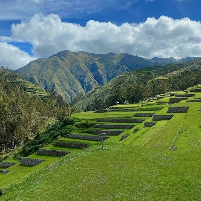 A view of Chinchero in the Sacred Valley of Peru, showcasing traditional Andean architecture and beautiful landscapes | Andean Travel Experience.