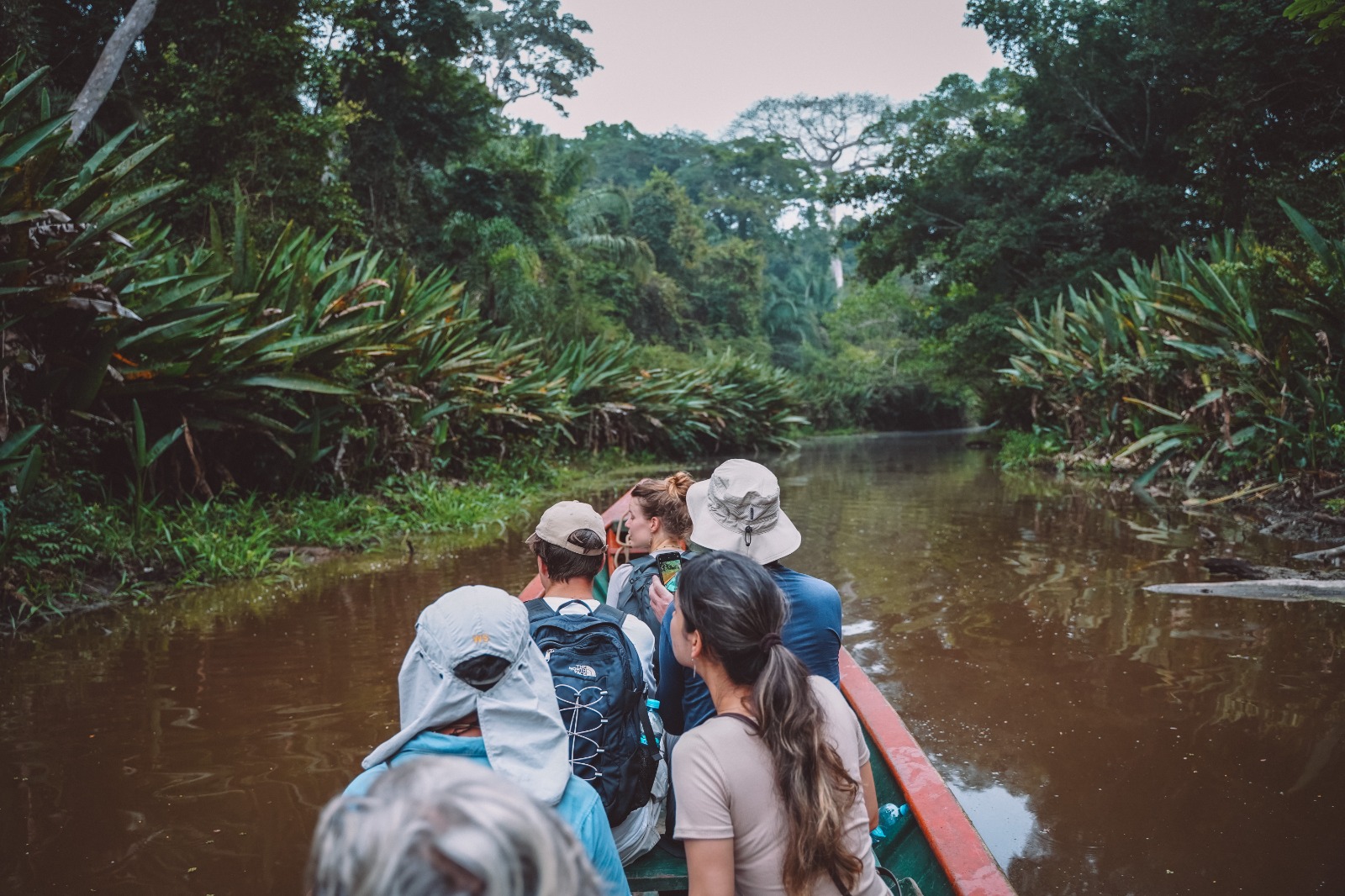 Guests exploring the Pacaya Samiria National Reserve by private skiff during a luxury Amazon cruise in Peru | Andean Travel Experience Guests exploring the Pacaya Samiria National Reserve by private skiff during a luxury Amazon cruise in Peru | Andean Travel Experience