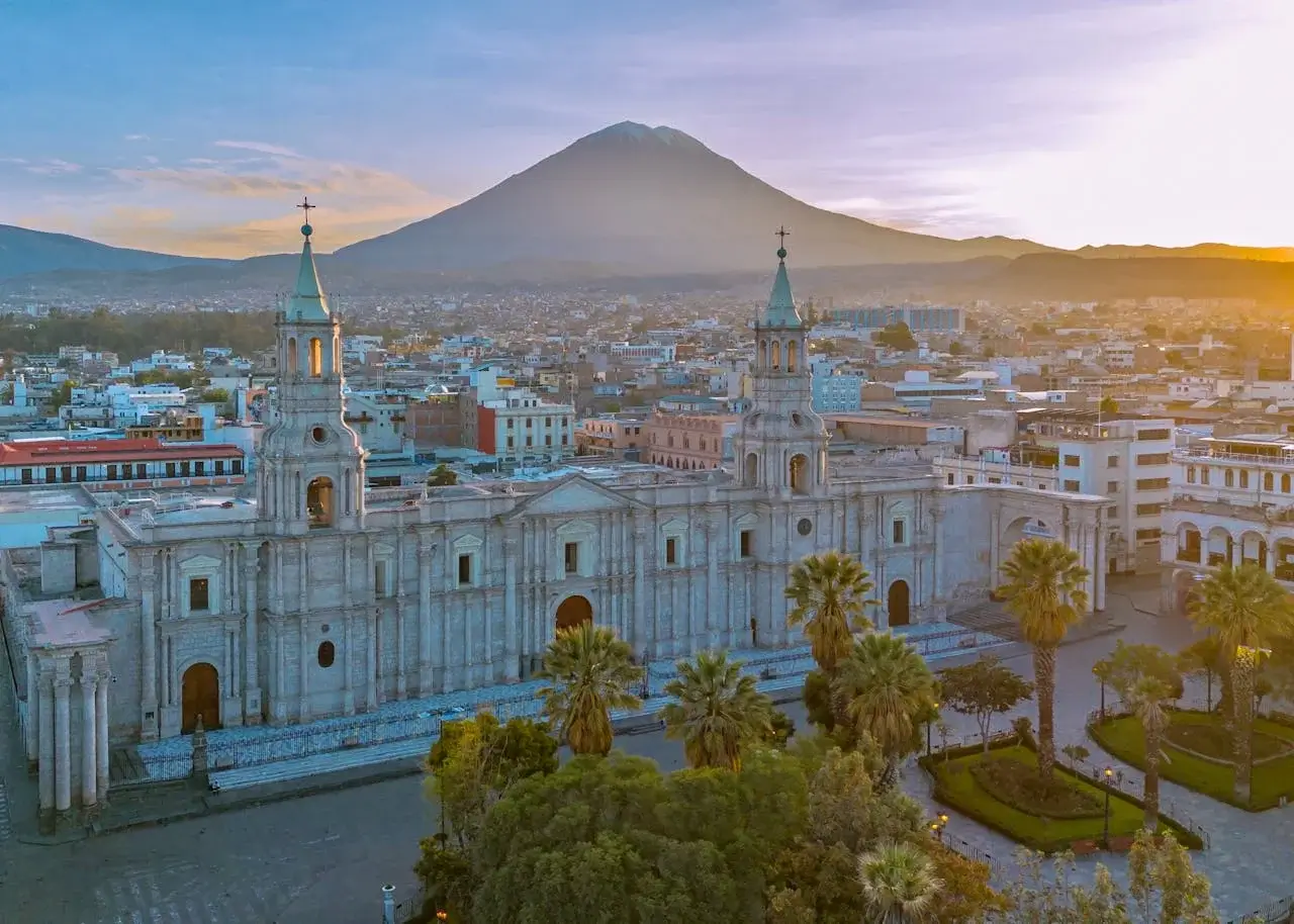 Arequipa, Peru, historic center with colonial architecture and views of El Misti volcano. | Andean Travel Experience