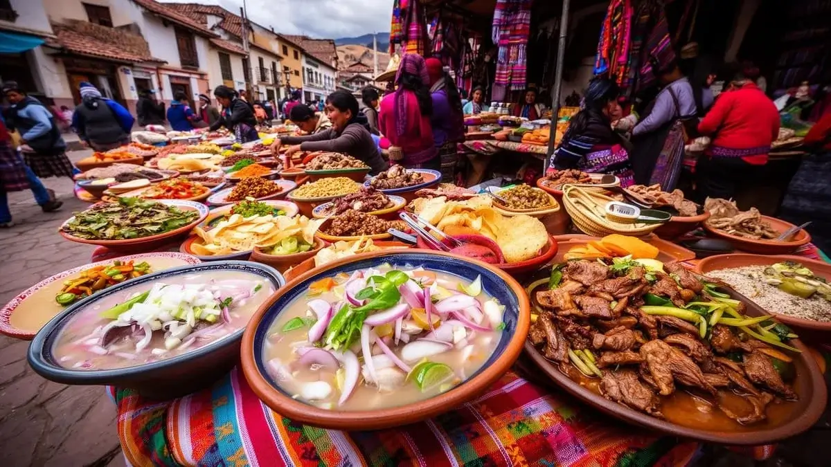 Cusco Food Table different options | Andean Travel Experience
