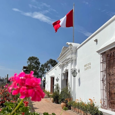 Exterior view of the Museo Larco in Lima, showcasing its historical architecture | Andean Travel Experience