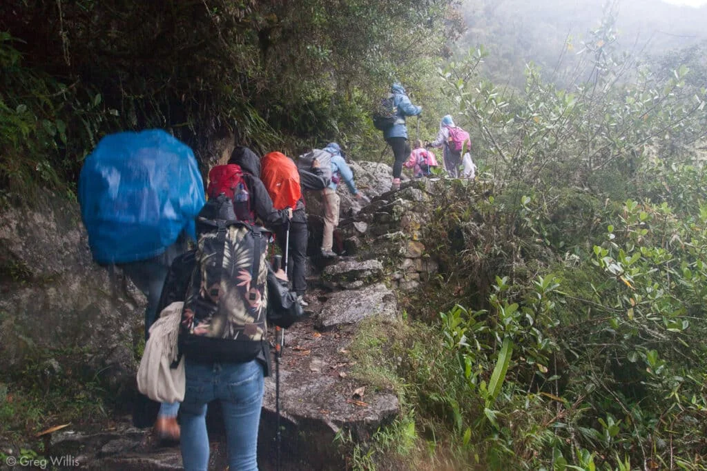 Rainy trail to the Intipunku | Andean Travel Experience