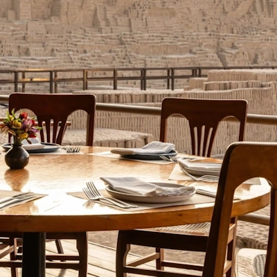 Exterior view of the restaurant at Huaca Pucllana in Lima, showcasing traditional architecture | Andean Travel Experience