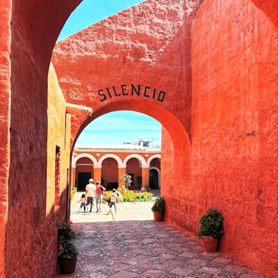 The Monastery of Santa Catalina in Arequipa, Peru, featuring its vibrant colonial architecture and colorful courtyards | Andean Travel Experience