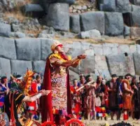 Inti Raymi Festival in Cusco, Peru, with performers in traditional Inca costumes celebrating the Festival of the Sun | Andean Travel Experience