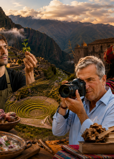 Collage of famous Peruvian figures including internationally recognized artists, athletes, and cultural icons representing Peru’s entertainment, sports, and heritage industries.s | Andean Travel Experience