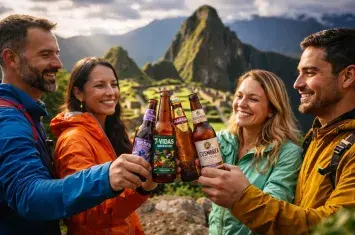 Craft beer in Peru enjoyed with breathtaking Andean scenery, blending local flavors with iconic landscapes | Andean Travel Experience