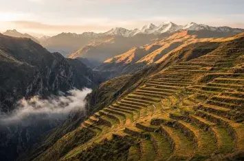Inca Civilization Terraces and Rocks in Cusco Peru Mountain Landscape | Andean Travel Experience
