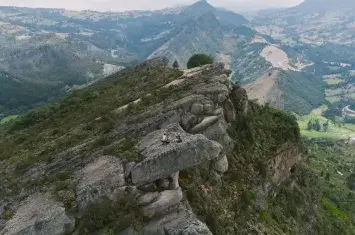 Chachapoyas Mountains hike green landscape, Peru