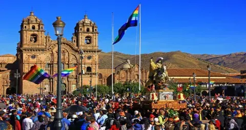 Corpus Christi festival in Cusco, Peru – Religious procession with saints, traditional music, and cultural celebration | Andean Travel Experience