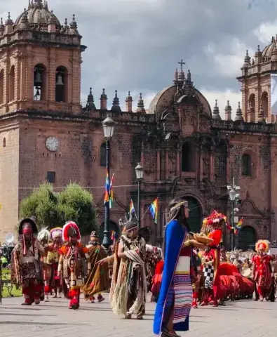 Inti Raymi festival in Cusco’s main square, featuring traditional Inca rituals and costumes | Andean Travel Experience