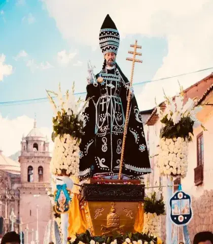 Saint Peter during the Corpus Christi procession in Cusco | Andean Travel Experience