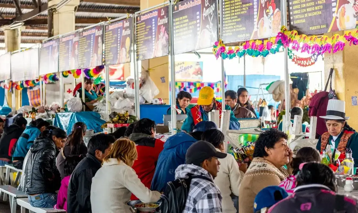 Traditional Foods and stands at San Pedro Market in Cusco | Andean Travel Experience